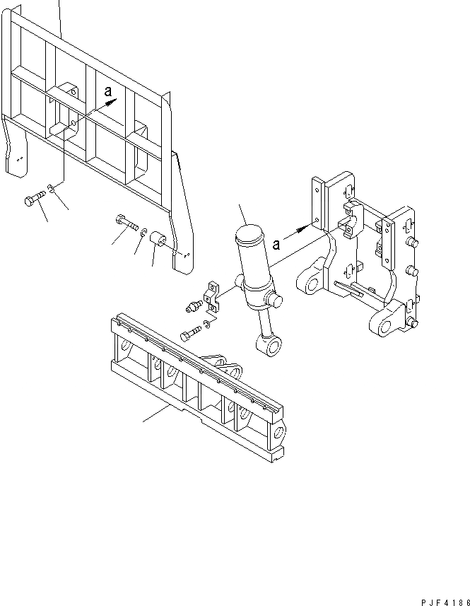 Схема запчастей Komatsu HFF302-1 - HINGED ВИЛЫ (BACK REST) HINGED ВИЛЫ (ДЛЯ FREE VIEW МАЧТА)