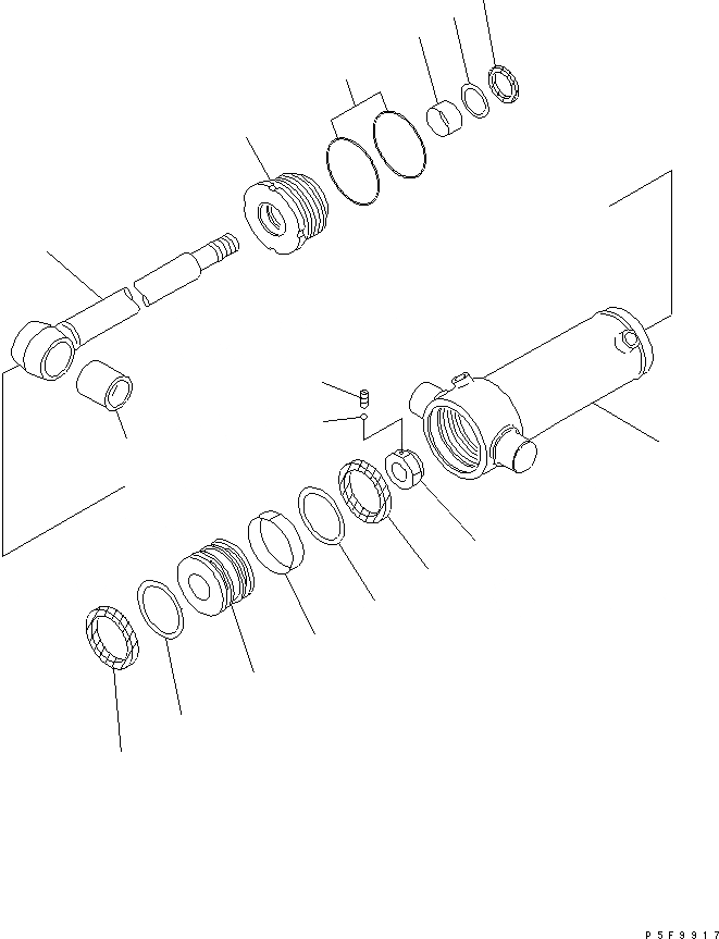 Схема запчастей Komatsu HFF457-1 - HINGED ВИЛЫ (ЦИЛИНДР ВНУТР. ЧАСТИ) HINGED ВИЛЫ (ДЛЯ FV МАЧТА) (ФИКС. ТИП)