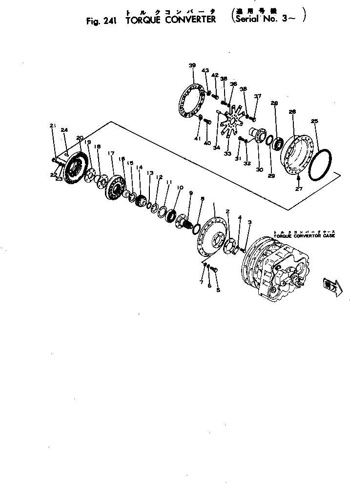 Схема запчастей Komatsu JH60-1 - ГИДРОТРАНСФОРМАТОР ТРАНСМИССИЯ
