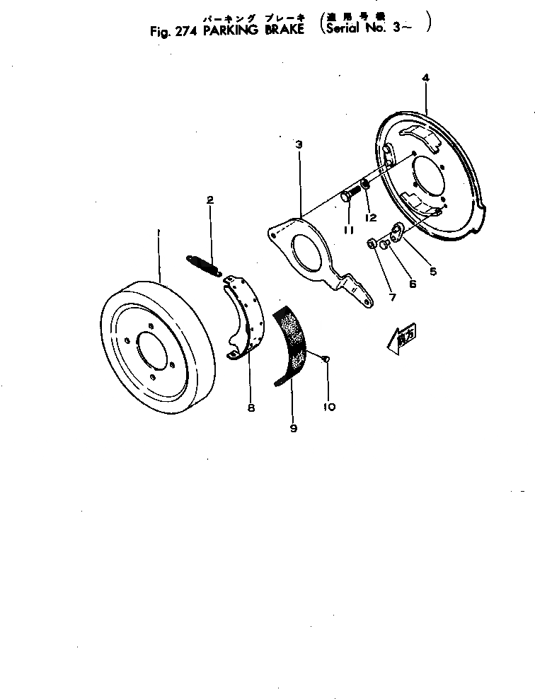 Схема запчастей Komatsu JH60-1 - СТОЯНОЧНЫЙ ТОРМОЗ ТРАНСМИССИЯ