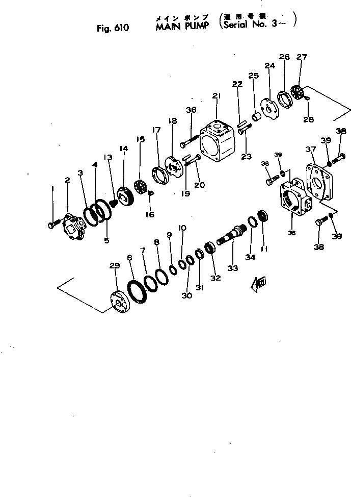 Схема запчастей Komatsu JH60-1 - ОСНОВН. НАСОС РАБОЧЕЕ ОБОРУДОВАНИЕ И ITS СИСТЕМА УПРАВЛЕНИЯ