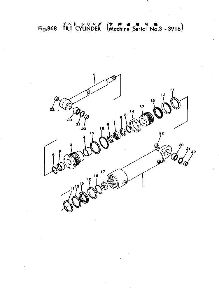 Схема запчастей Komatsu JH60-1 - ЦИЛИНДР ПЕРЕКОСА ОПЦИОННЫЕ КОМПОНЕНТЫ
