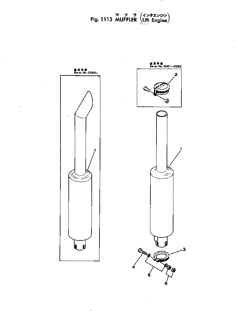 Схема запчастей Komatsu JH65CH-2 - ГЛУШИТЕЛЬ КОМПОНЕНТЫ ДВИГАТЕЛЯ И ЭЛЕКТРИКА