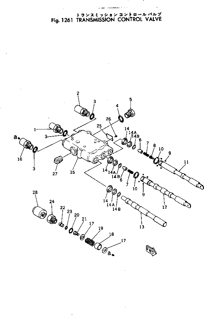 Схема запчастей Komatsu JH65CH-2 - КЛАПАН УПРАВЛЕНИЯ ТРАНСМИССИЕЙ ТРАНСМИССИЯ
