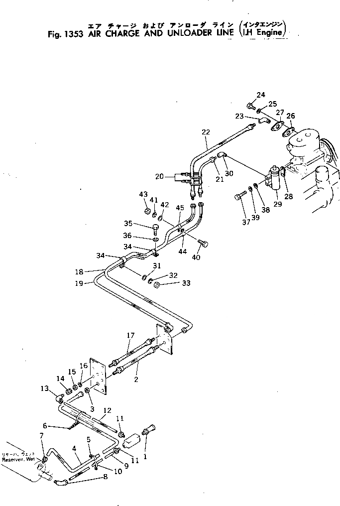 Схема запчастей Komatsu JH65CH-2 - ВОЗД. ПОДАЧА И UNПОГРУЗ. ЛИНИЯ ВЕДУЩ. ВАЛ¤ ДИФФЕРЕНЦ. И КОЛЕСА