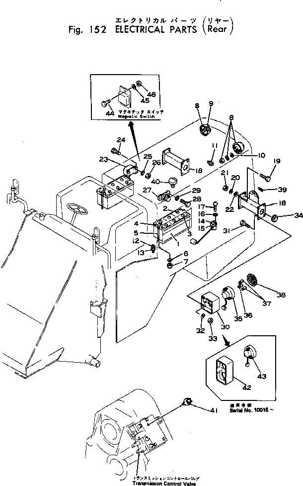 Схема запчастей Komatsu JH80C-1 - ЭЛЕКТРИКА (ЗАДН.) КОМПОНЕНТЫ ДВИГАТЕЛЯ И ЭЛЕКТРИКА