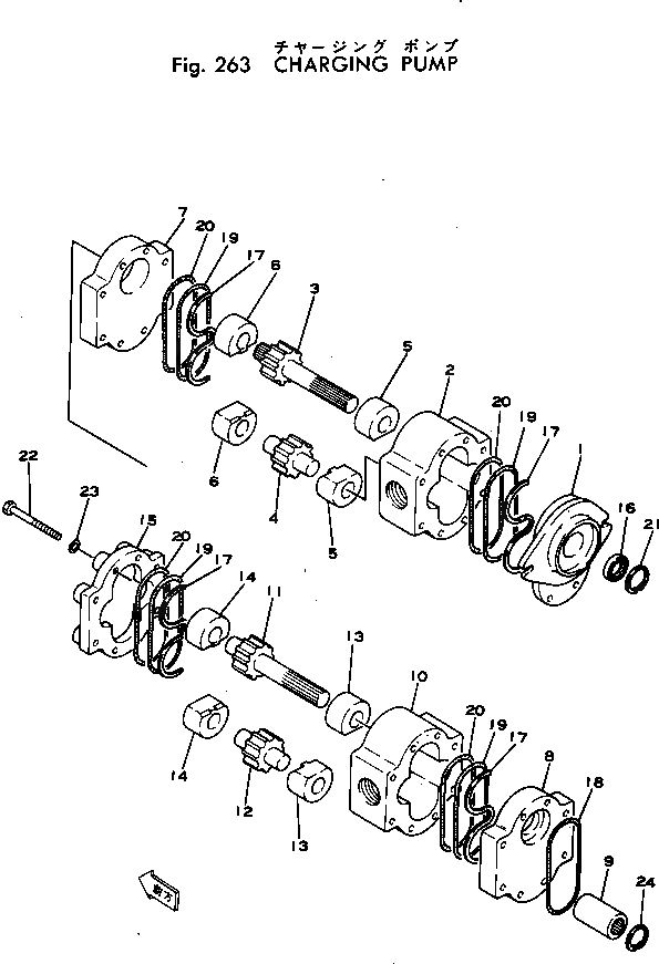 Схема запчастей Komatsu JH80C-1 - НАГНЕТАЮЩ. НАСОС ТРАНСМИССИЯ