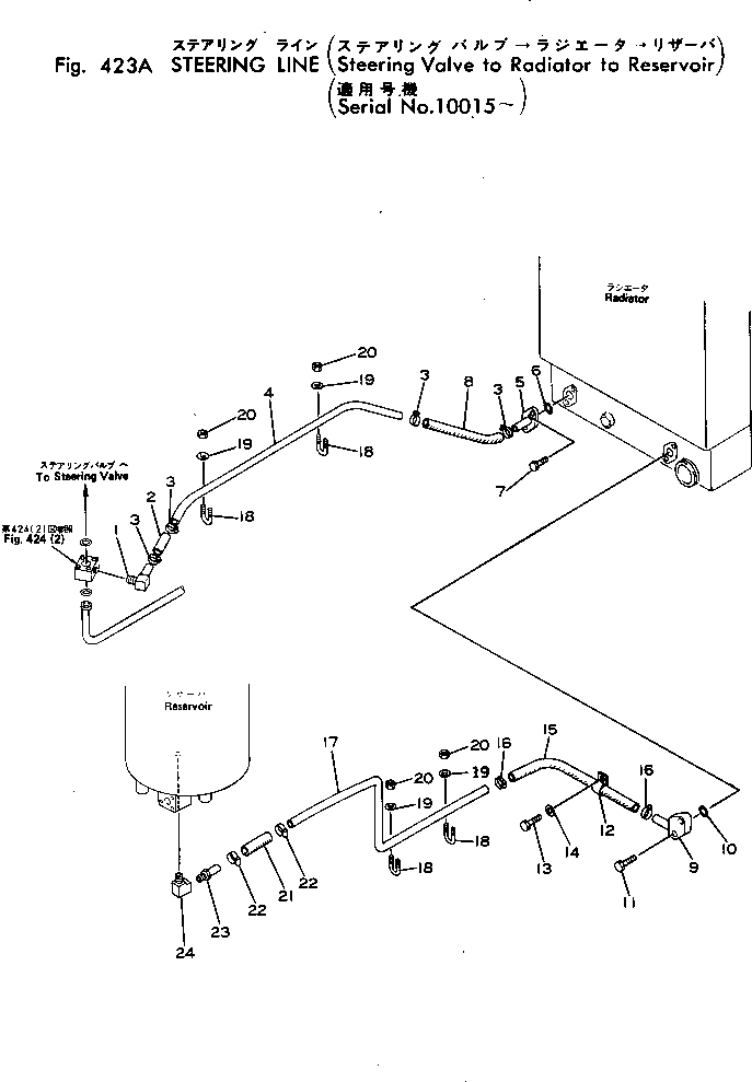 Схема запчастей Komatsu JH80C-1 - РУЛЕВ. УПРАВЛЕНИЕ ЛИНИЯ (КЛАПАН РУЛЕВОГО УПРАВЛЕНИЯ - РАДИАТОР - БАК)(№-) РУЛЕВ. УПРАВЛЕНИЕ И СИСТЕМА УПРАВЛЕНИЯ