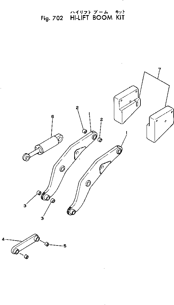 Схема запчастей Komatsu JH80C-1 - HI-LIFT КОМПЛЕКТ ДЛЯ СТРЕЛЫ РАБОЧЕЕ ОБОРУДОВАНИЕ