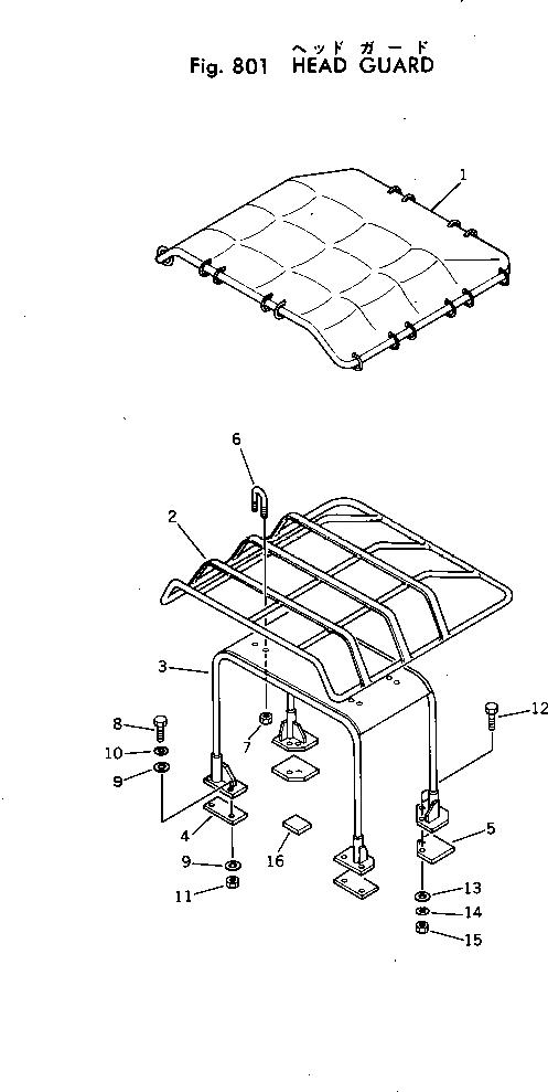 Схема запчастей Komatsu JH80C-1 - ВЕРХН. ЗАЩИТА ОПЦИОННЫЕ КОМПОНЕНТЫ