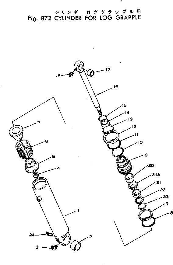 Схема запчастей Komatsu JH80C-1 - ЦИЛИНДР ДЛЯ ЗАХВАТА БРЕВЕН ОПЦИОННЫЕ КОМПОНЕНТЫ