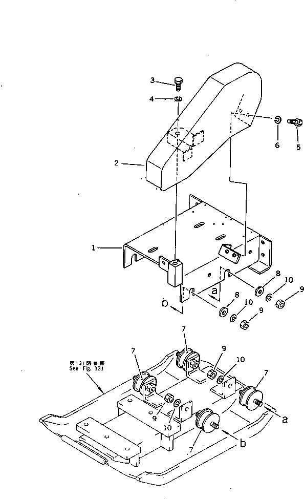 Схема запчастей Komatsu JP60-2 - ДВИГАТЕЛЬ ОСНОВ. COVER VIBRO ПЛАСТИНА