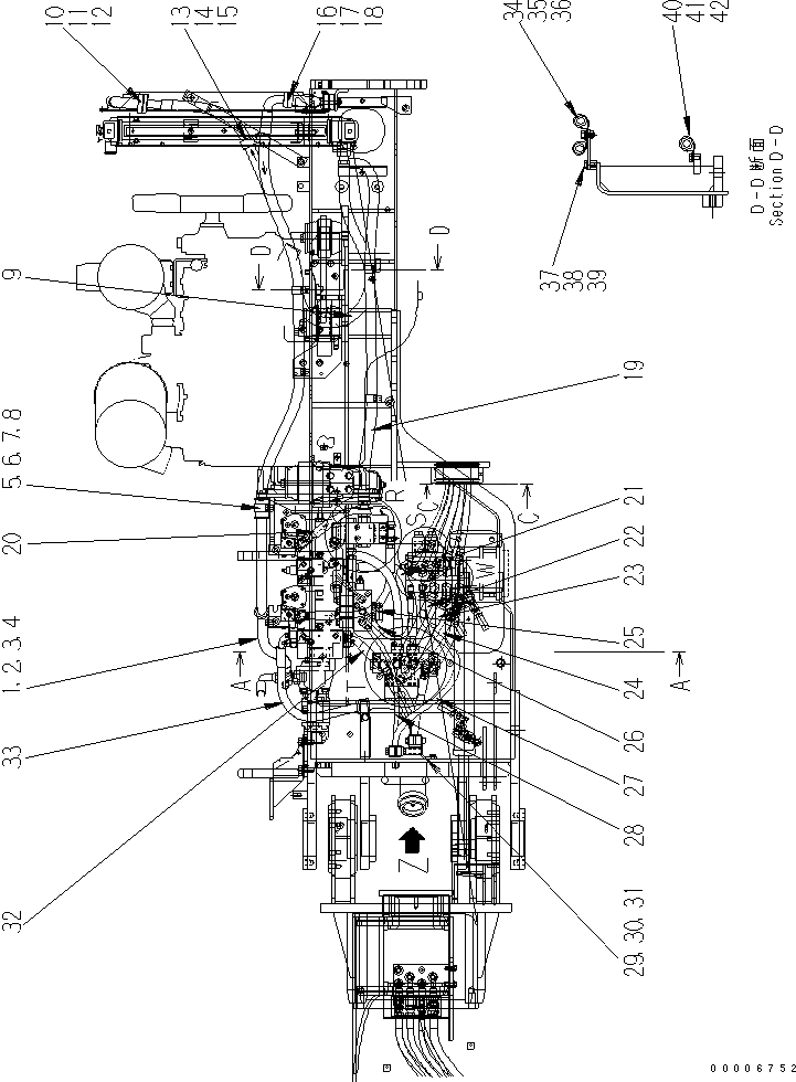 Схема запчастей Komatsu JT150-1 - ГИДРОЛИНИЯ (/8) (ДЛЯ JTWA) ГИДРАВЛИКА