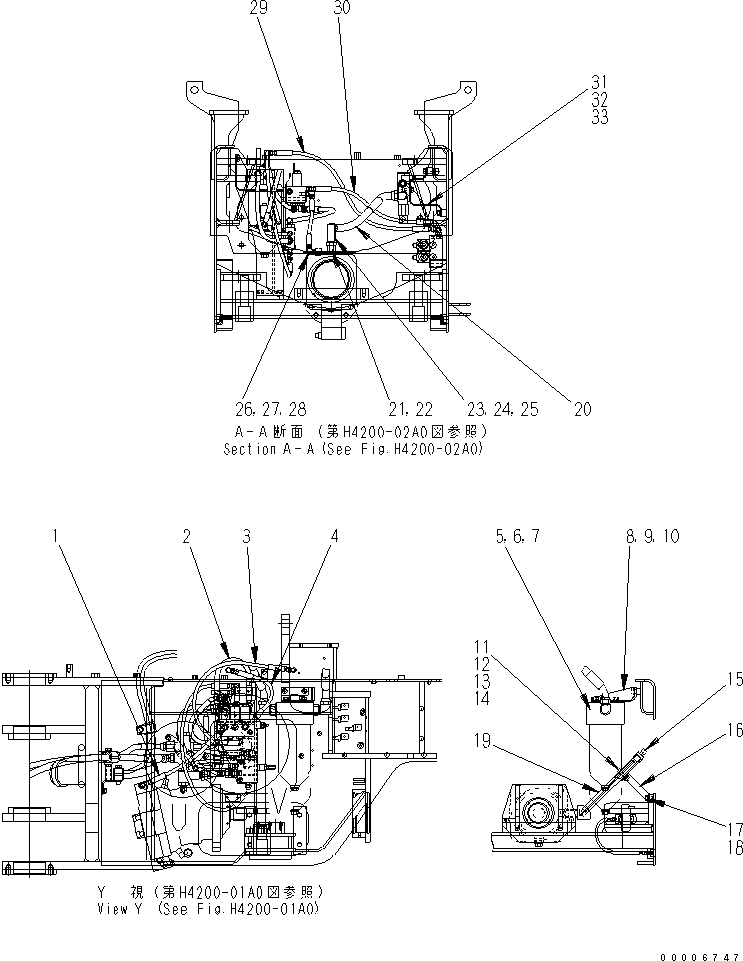 Схема запчастей Komatsu JT150-1 - ГИДРОЛИНИЯ (/7) (ДЛЯ JTWAC) ГИДРАВЛИКА