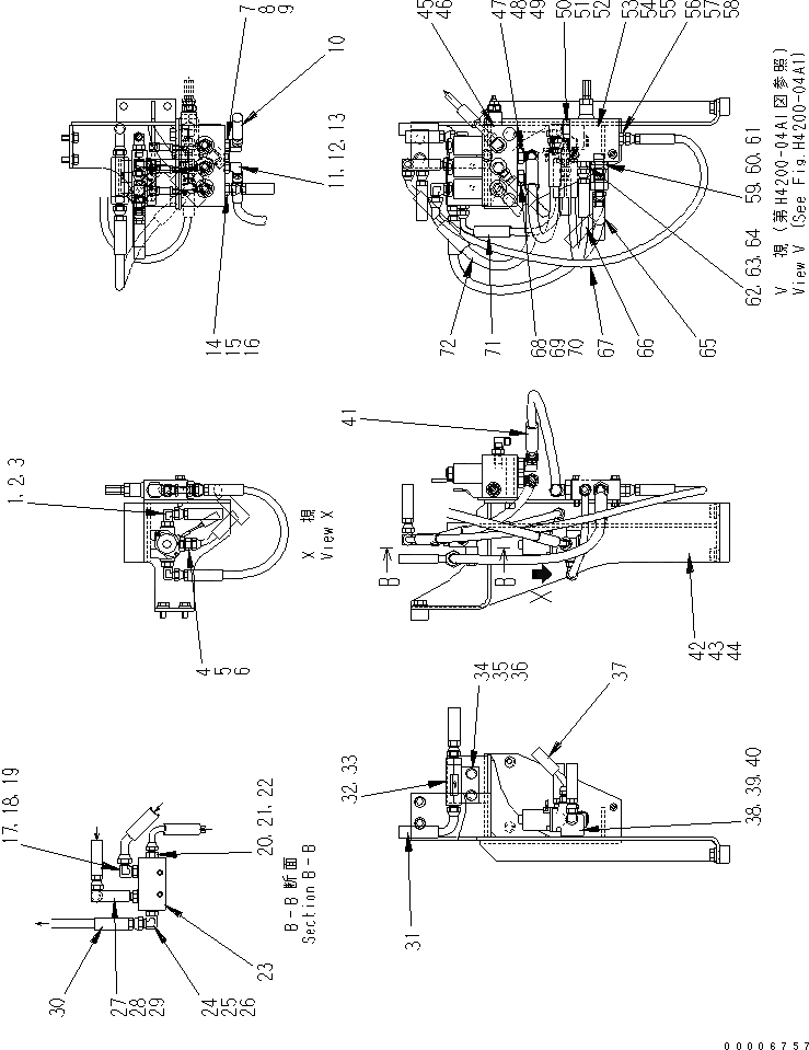 Схема запчастей Komatsu JT150-1 - ГИДРОЛИНИЯ (7/8) (ДЛЯ JTWA) ГИДРАВЛИКА