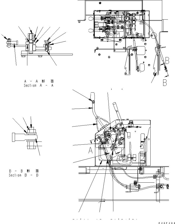 Схема запчастей Komatsu JT150-1 - РЫЧАГ УПРАВЛ-Я ХОДОМ КАБИНА ОПЕРАТОРА И СИСТЕМА УПРАВЛЕНИЯ