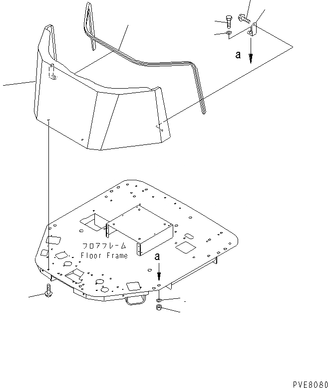 Схема запчастей Komatsu JT150-1 - ПОЛ ЧАСТИ КОРПУСА (С СИСТЕМОЙ ROPS) КАБИНА ОПЕРАТОРА И СИСТЕМА УПРАВЛЕНИЯ