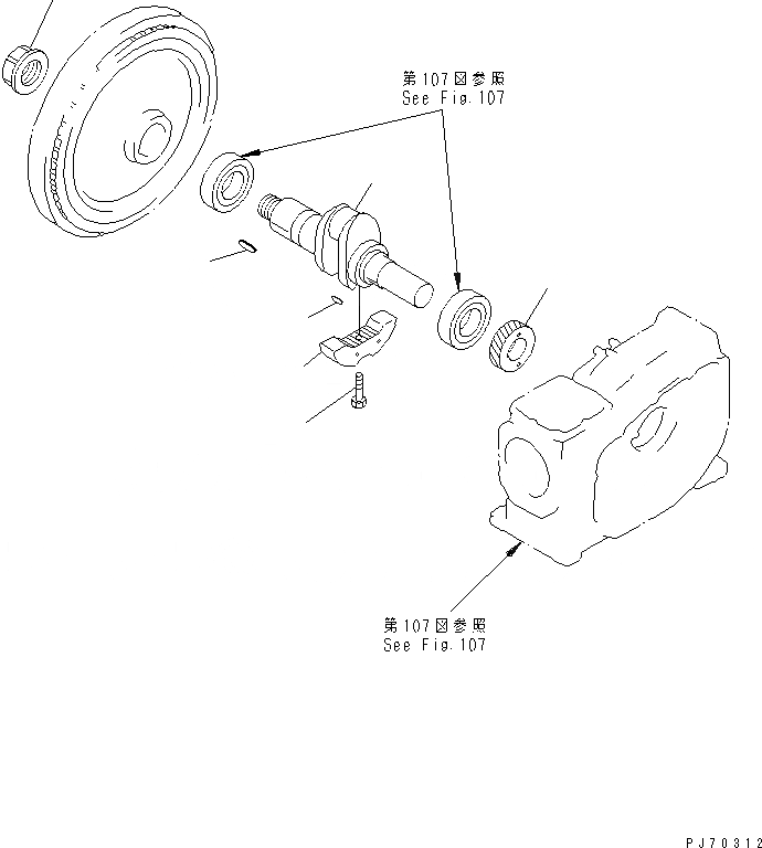 Схема запчастей Komatsu JV06H-3 - КОЛЕНВАЛ ДВИГАТЕЛЬ¤ КОМПОНЕНТЫ ДВИГАТЕЛЯ И ЭЛЕКТРИКА