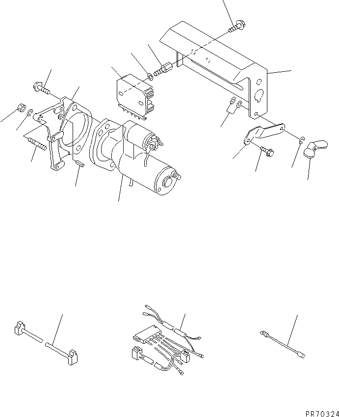 Схема запчастей Komatsu JV06H-3 - СТАРТЕР И КРЕПЛЕНИЕ ДВИГАТЕЛЬ¤ КОМПОНЕНТЫ ДВИГАТЕЛЯ И ЭЛЕКТРИКА