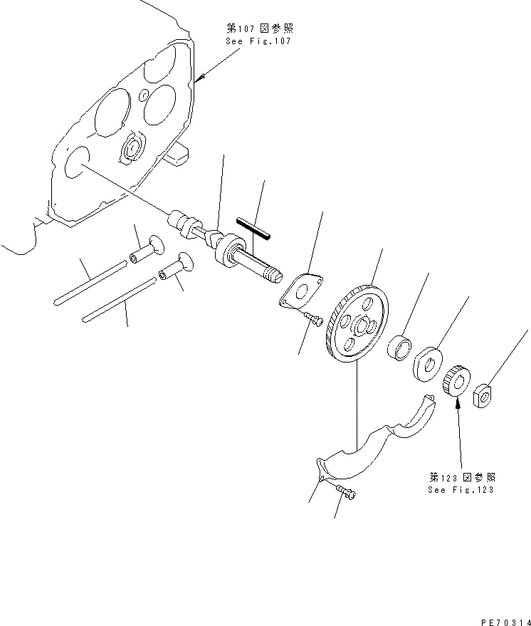 Схема запчастей Komatsu JV06H-3 - РАСПРЕДВАЛ ДВИГАТЕЛЬ¤ КОМПОНЕНТЫ ДВИГАТЕЛЯ И ЭЛЕКТРИКА
