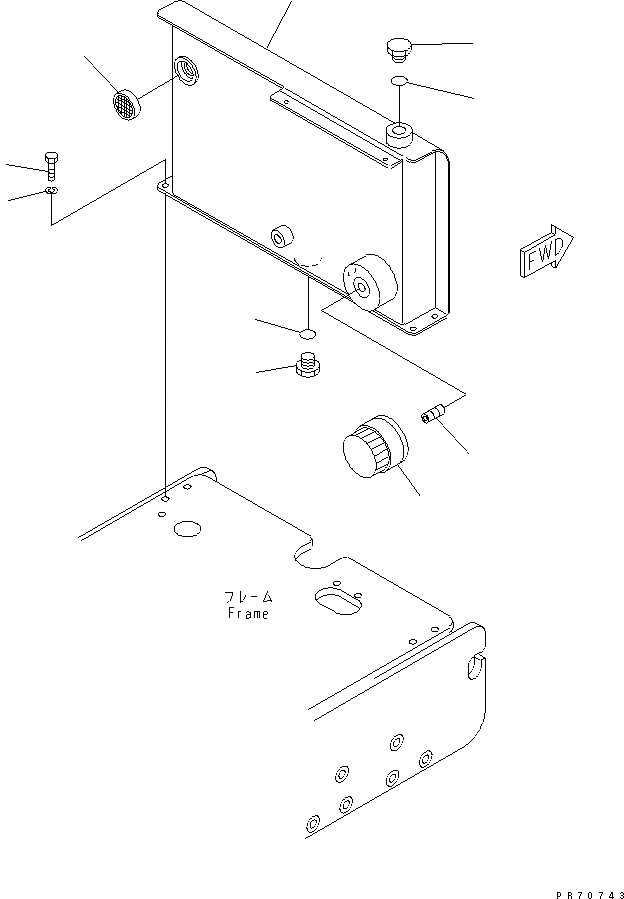 Схема запчастей Komatsu JV06H-3 - МАСЛ. БАК(№-) СИСТЕМА РАЗБРЫЗГИВАНИЯ ВОДЫ И МАСЛ. БАК