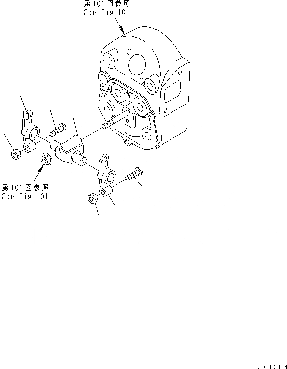 Схема запчастей Komatsu JV07HK-3 - КОРОМЫСЛО ДВИГАТЕЛЬ¤ КОМПОНЕНТЫ ДВИГАТЕЛЯ И ЭЛЕКТРИКА