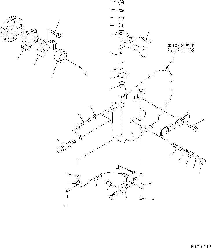 Схема запчастей Komatsu JV07HK-3 - РЕГУЛЯТОР И РЫЧАГ УПРАВЛ-Я ДВИГАТЕЛЬ¤ КОМПОНЕНТЫ ДВИГАТЕЛЯ И ЭЛЕКТРИКА