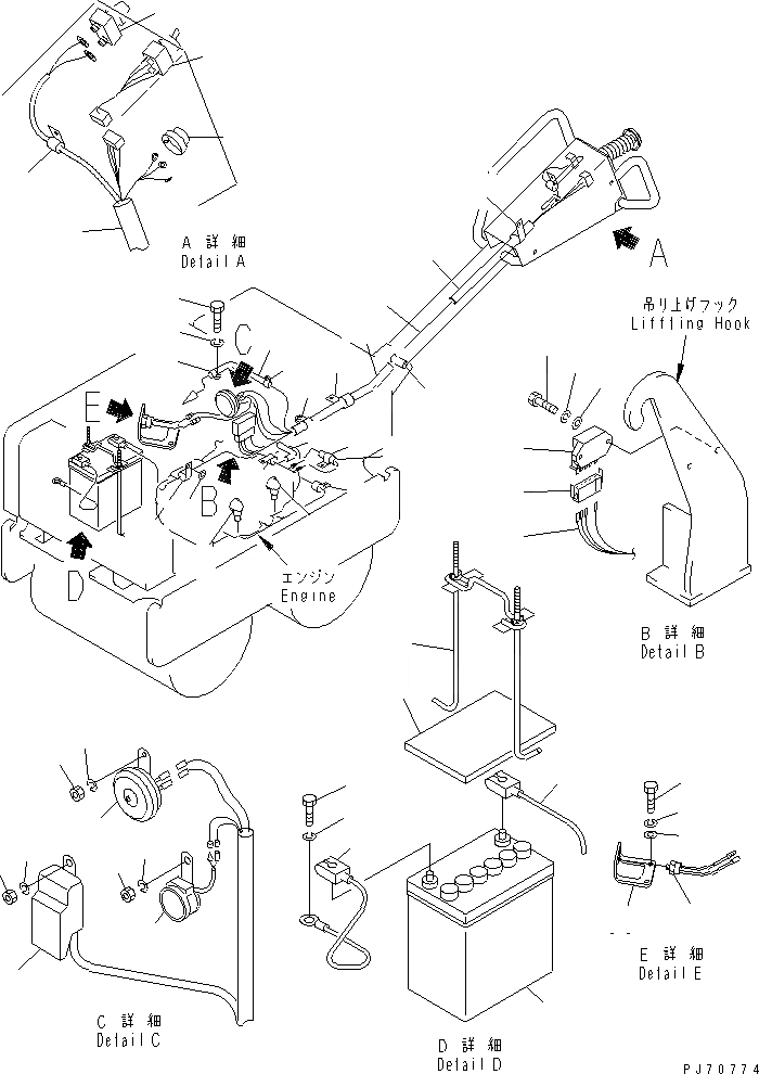 Схема запчастей Komatsu JV07HK-3 - ЭЛЕКТРИКА ДВИГАТЕЛЬ¤ КОМПОНЕНТЫ ДВИГАТЕЛЯ И ЭЛЕКТРИКА