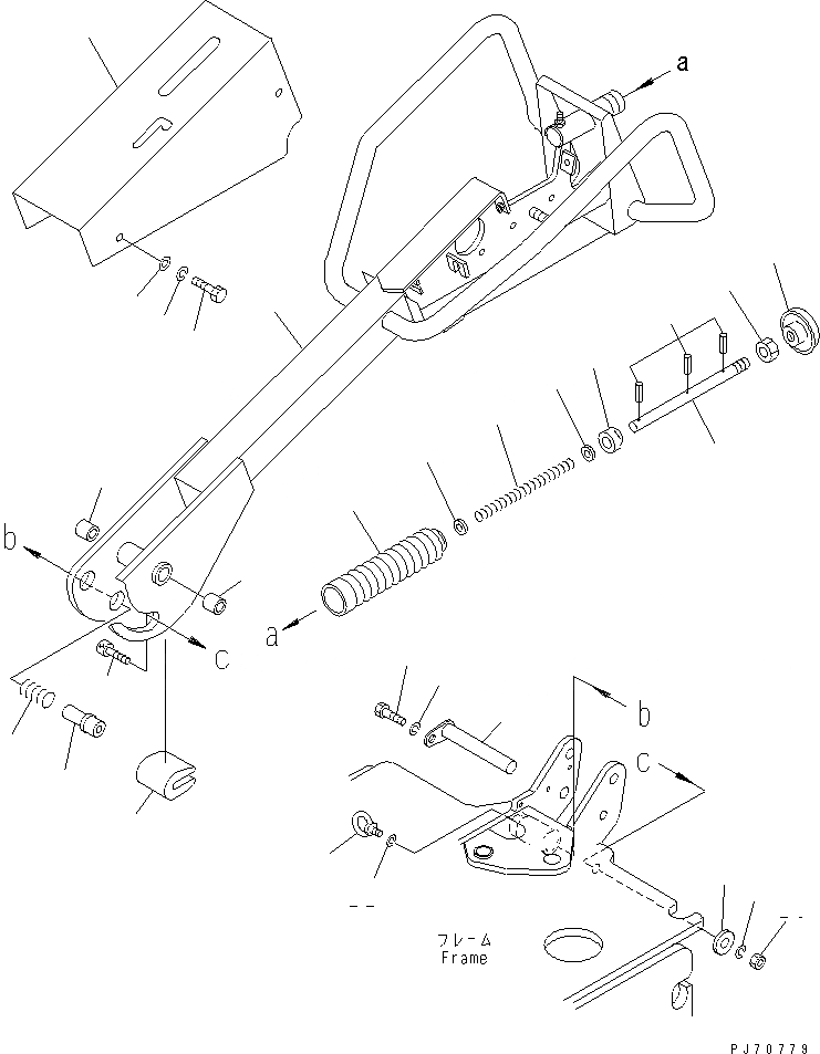 Схема запчастей Komatsu JV07HK-3 - РУКОЯТЬ И СТОПОР СИСТЕМАУПРАВЛЕНИЯ ПОВОРОТОМ