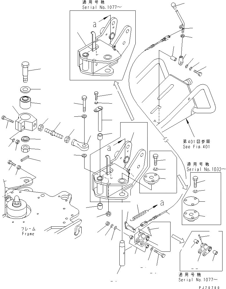 Схема запчастей Komatsu JV07HK-3 - РУКОЯТЬ КОРПУС И РУЛЕВ. УПРАВЛЕНИЕ БЛОКИР. СИСТЕМА(№-) СИСТЕМАУПРАВЛЕНИЯ ПОВОРОТОМ