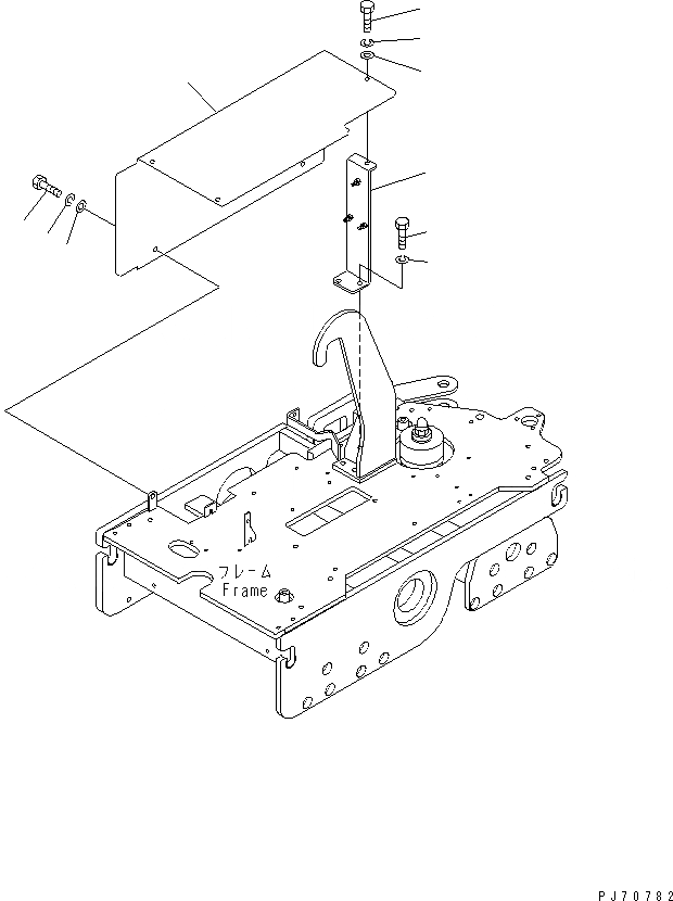 Схема запчастей Komatsu JV07HK-3 - COVER РАМА И ЧАСТИ КОРПУСА