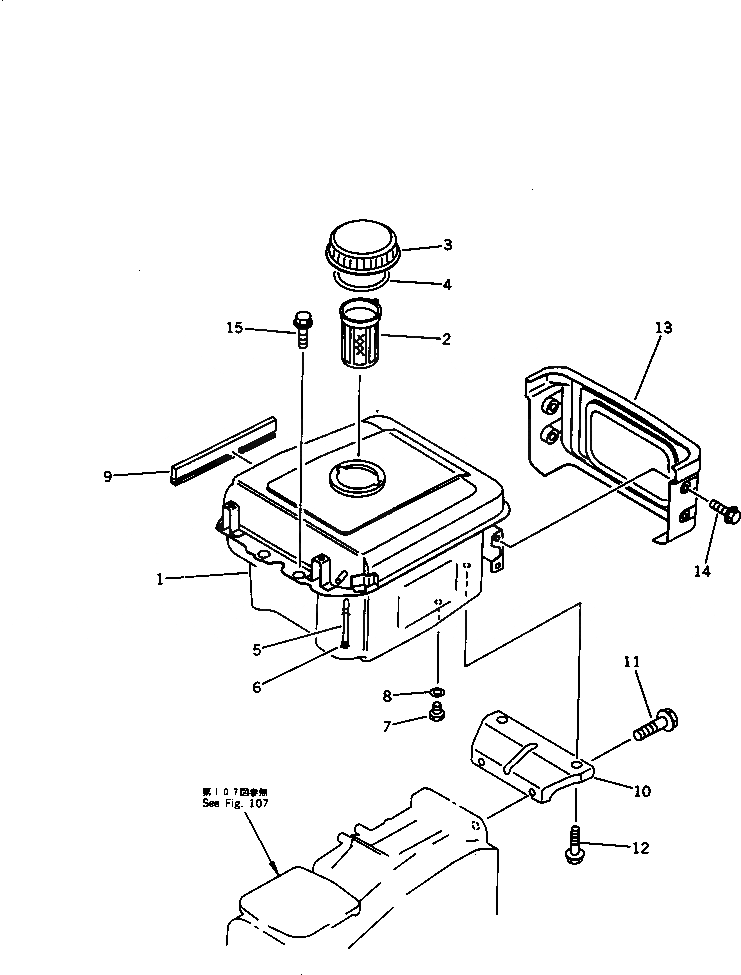 Схема запчастей Komatsu JV08H-2 - ТОПЛИВН. БАК.(№-) ДВИГАТЕЛЬ¤ КОМПОНЕНТЫ ДВИГАТЕЛЯ И ЭЛЕКТРИКА