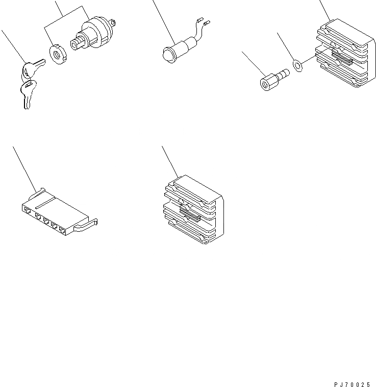 Схема запчастей Komatsu JV08H-2 - ПЕРЕКЛЮЧАТЕЛЬ ЗАПУСКА И РЕГУЛЯТОР ДВИГАТЕЛЬ¤ КОМПОНЕНТЫ ДВИГАТЕЛЯ И ЭЛЕКТРИКА