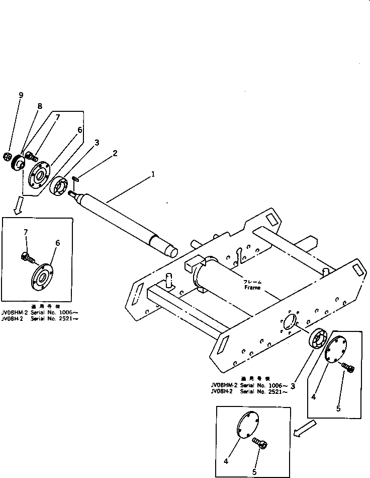 Схема запчастей Komatsu JV08H-2 - ВИБРАЦИОННЫЙ ВАЛ РОЛИК И КОНЕЧНАЯ ПЕРЕДАЧА