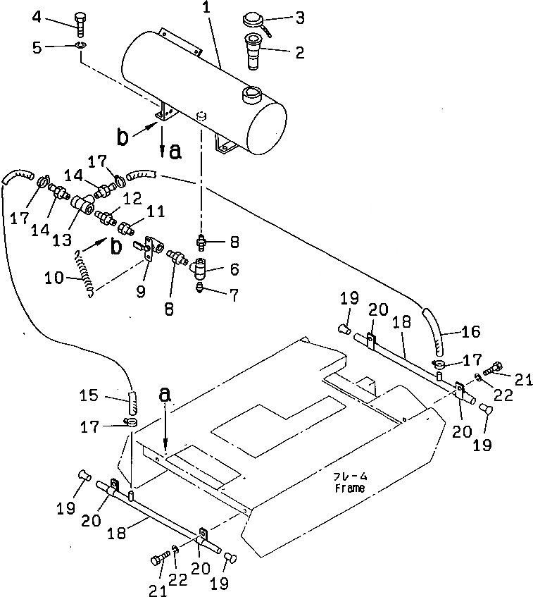 Схема запчастей Komatsu JV08HM-2 - ВОДН. БАК СИСТЕМА РАЗБРЫЗГИВАНИЯ ВОДЫ И МАСЛ. БАК