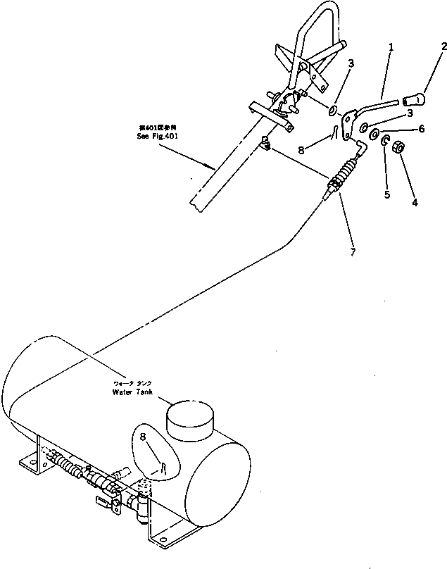 Схема запчастей Komatsu JV08HM-2 - ВОДН. КЛАПАН УПРАВЛ-Е СИСТЕМА РАЗБРЫЗГИВАНИЯ ВОДЫ И МАСЛ. БАК