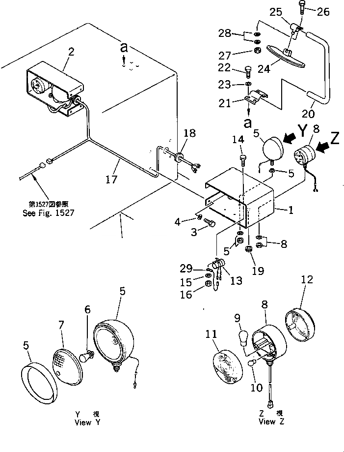 Схема запчастей Komatsu JV100A-1 - ЭЛЕКТРИКА (ЗАДН.) (КРОМЕ ЯПОН.) КОМПОНЕНТЫ ДВИГАТЕЛЯ И ЭЛЕКТРИКА