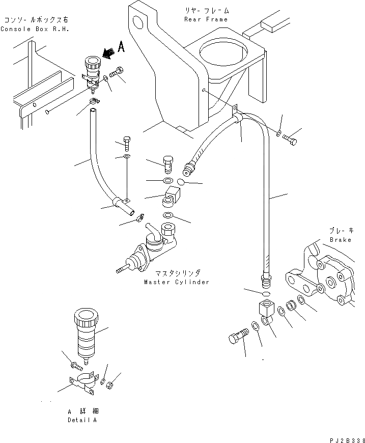 Схема запчастей Komatsu JV100A-2T - РЫЧАГ УПРАВЛ-Я ХОДОМ РУЛЕВ. УПРАВЛЕНИЕ И СИСТЕМА УПРАВЛЕНИЯ