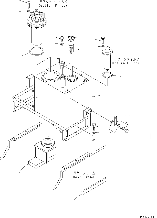 Схема запчастей Komatsu JV100A-2T - ГИДР. БАК. ГИДРАВЛИКА