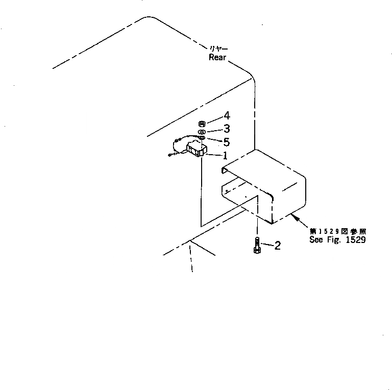 Схема запчастей Komatsu JV100WP-1 - СИГНАЛ ЗАДНЕГО ХОДА (КРОМЕ ЯПОН.) КОМПОНЕНТЫ ДВИГАТЕЛЯ И ЭЛЕКТРИКА