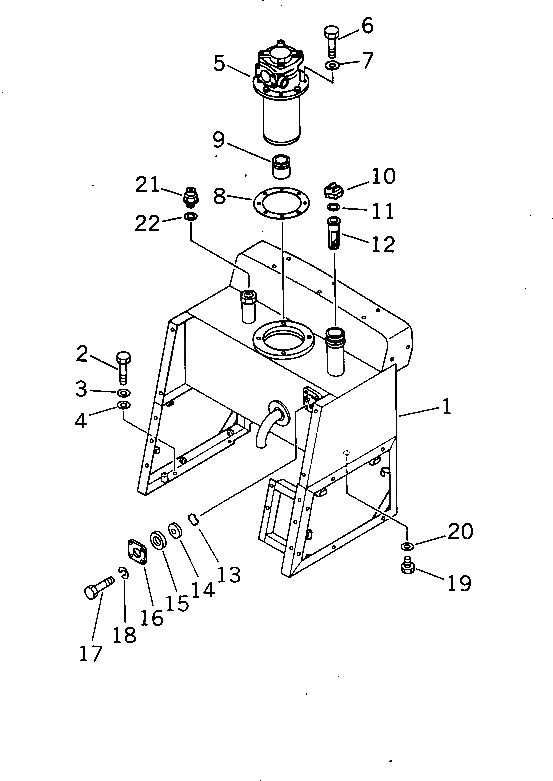 Схема запчастей Komatsu JV100WP-1 - ГИДР. БАК.(№-) ГИДРАВЛИКА