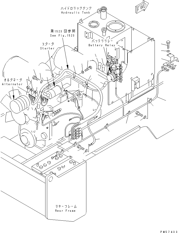 Схема запчастей Komatsu JV100WA-2T - ЭЛЕКТРИКА (ЛИНИЯ ДВИГАТЕЛЯ¤ /) КОМПОНЕНТЫ ДВИГАТЕЛЯ И ЭЛЕКТРИКА