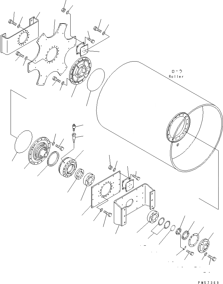 Схема запчастей Komatsu JV100WA-2 - РОЛИК (/) РОЛИК И КОЛЕСА