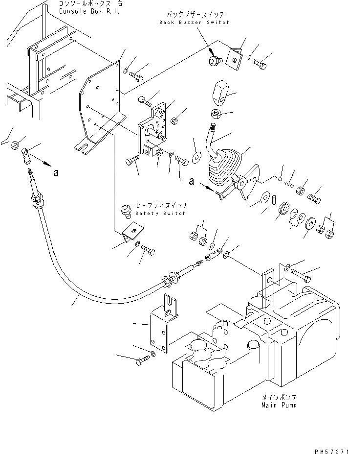 Схема запчастей Komatsu JV100WA-2 - РЫЧАГ УПРАВЛ-Я ХОДОМ РУЛЕВ. УПРАВЛЕНИЕ И СИСТЕМА УПРАВЛЕНИЯS
