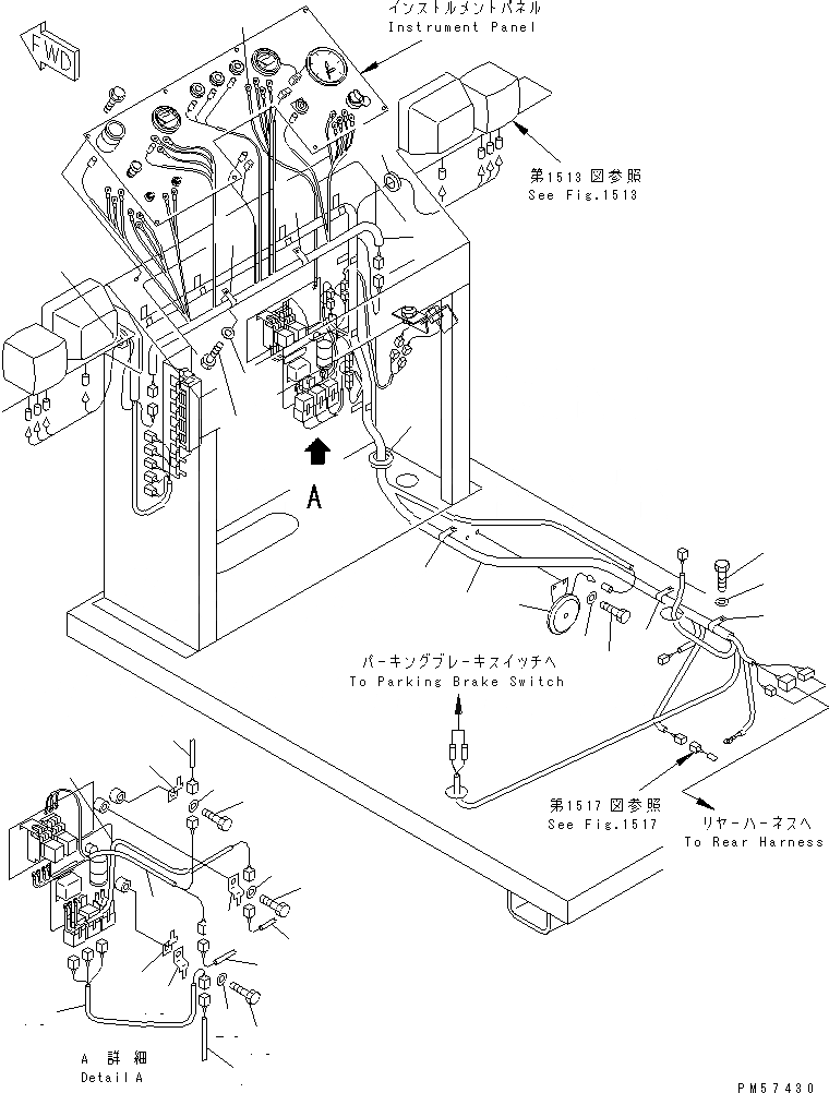 Схема запчастей Komatsu JV100WP-2T - ЭЛЕКТРИКА (ЛИНИЯ ПАНЕЛИ ПРИБОРОВ) КОМПОНЕНТЫ ДВИГАТЕЛЯ И ЭЛЕКТРИКА