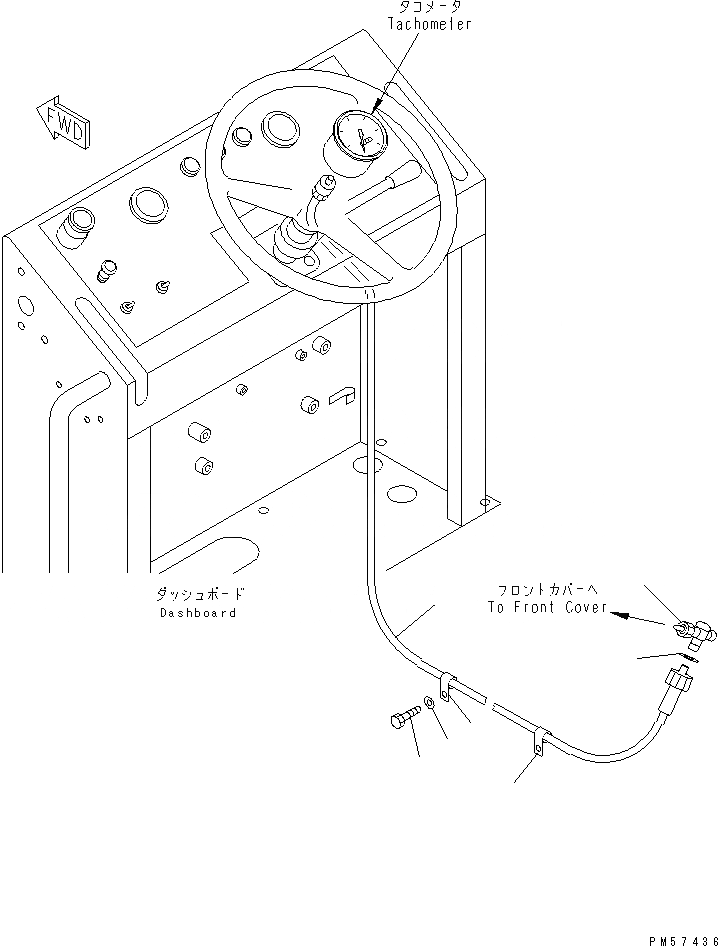 Схема запчастей Komatsu JV100WP-2T - ЭЛЕКТРИКА (ТАХОМЕТР КАБЕЛЬ) КОМПОНЕНТЫ ДВИГАТЕЛЯ И ЭЛЕКТРИКА