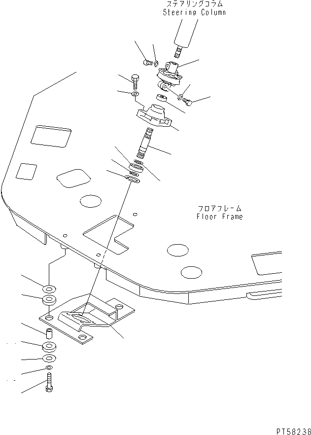 Схема запчастей Komatsu JV100WP-2 - РУЛЕВ. УПРАВЛЕНИЕ ВАЛ СОЕДИНЕНИЕ РУЛЕВ. УПРАВЛЕНИЕ И СИСТЕМА УПРАВЛЕНИЯS