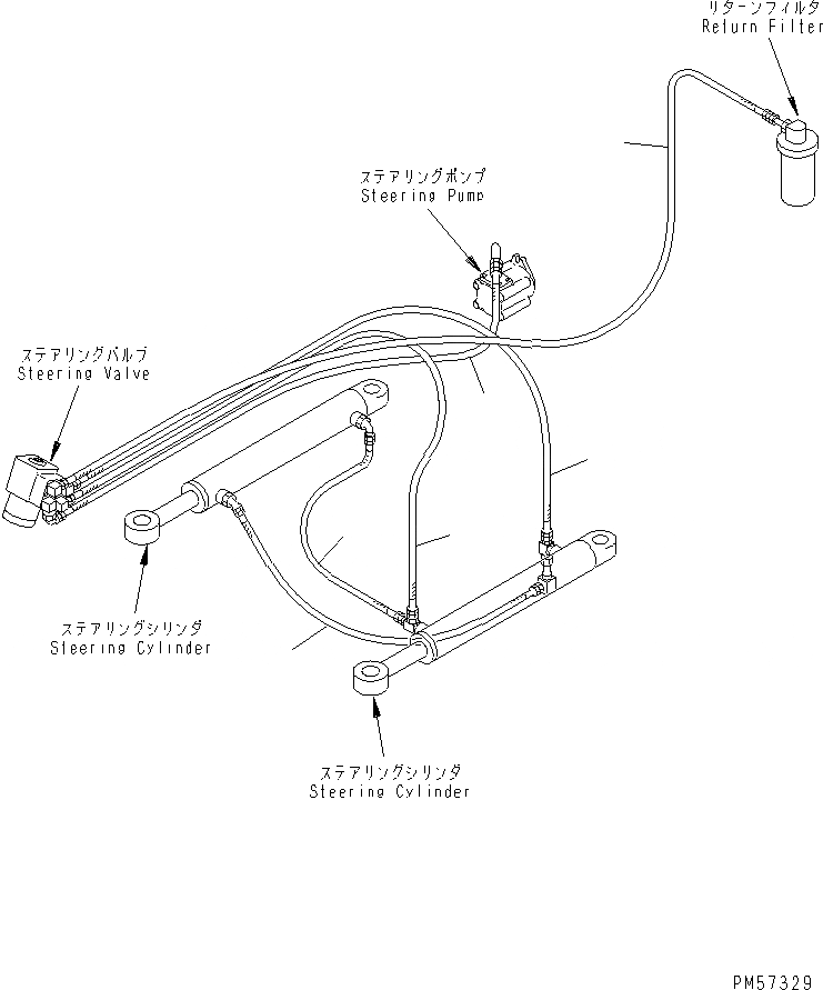 Схема запчастей Komatsu JV100WP-2 - ЧАСТИ ДЛЯ ПЕРИОДИЧ. ЗАМЕНЫ (ЦИЛИНДР РУЛЕВ. УПР-Я ШЛАНГИ) ЧАСТИ BOOK