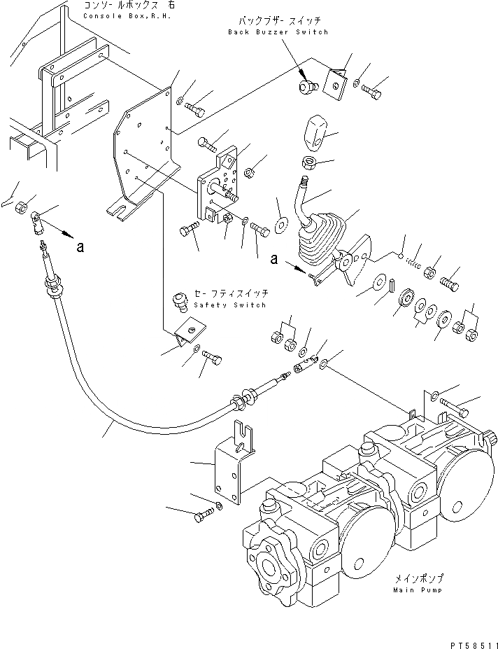 Схема запчастей Komatsu JV130WH-1 - РЫЧАГ УПРАВЛ-Я ХОДОМ РУЛЕВ. УПРАВЛЕНИЕ И СИСТЕМА УПРАВЛЕНИЯ