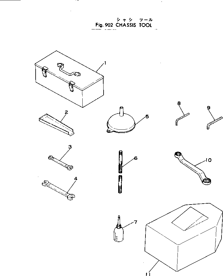 Схема запчастей Komatsu JV16-1 - ШАССИ ИНСТРУМЕНТ ИНСТРУМЕНТ И РЕМКОМПЛЕКТЫ